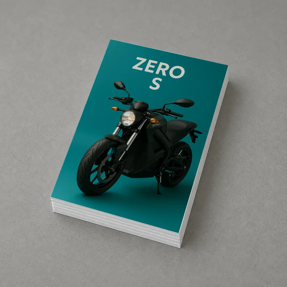 Zero S Electric Motorcycle Teal Background – Postcards