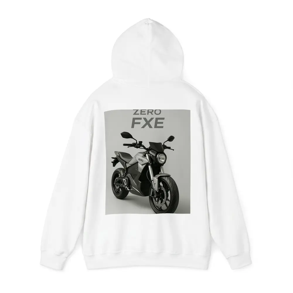 Zero FXE Electric Motorcycle Studio Gray Background – Hoodies