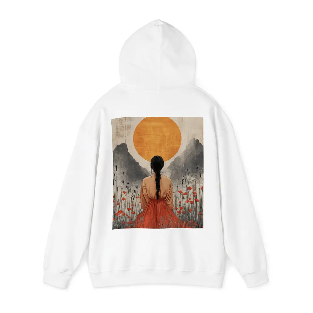 Woman in Poppy Field Orange Sun – Hoodies