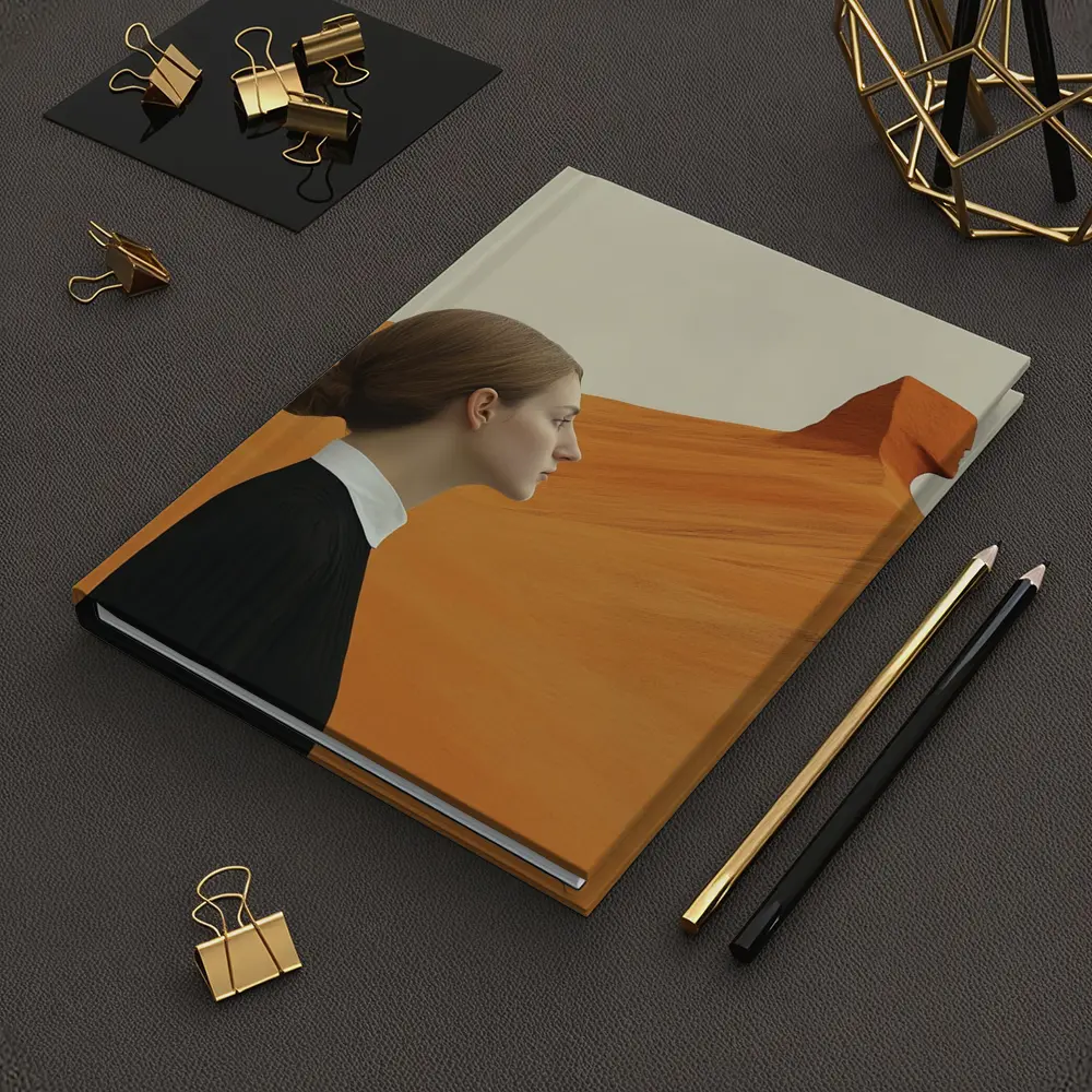 Woman Profile Desert Sphinx Surreal Art – Notebooks