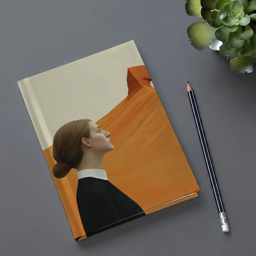Woman Profile Desert Sphinx Surreal Art – Notebooks