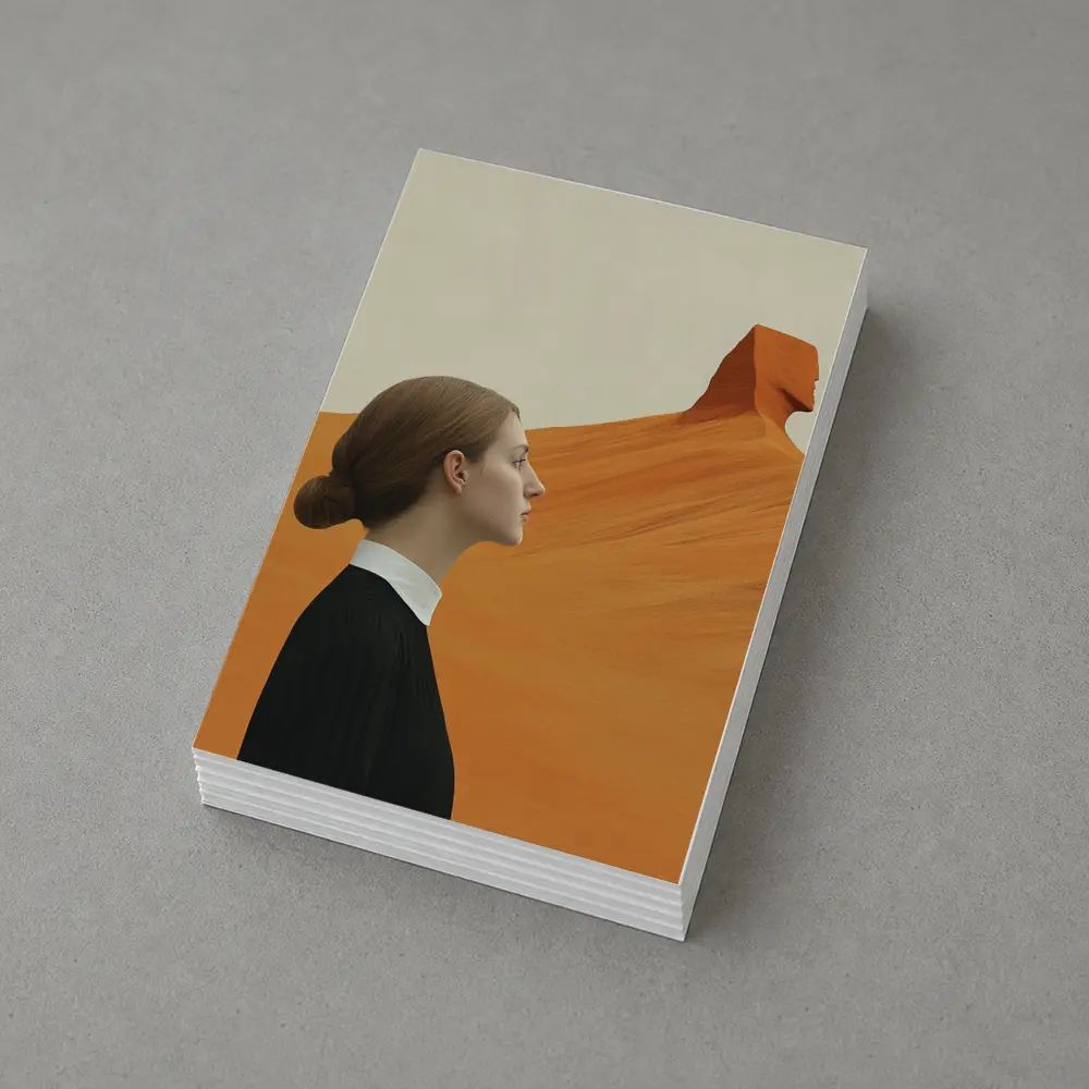 Woman Profile Desert Sphinx Surreal Art – Postcards