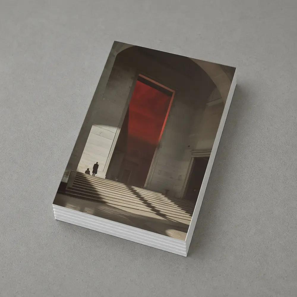 Grand Hall Red Light Architectural Interior Art – Postcards