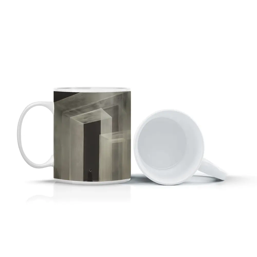 Man Walking Through Translucent Concrete Arch – Mugs