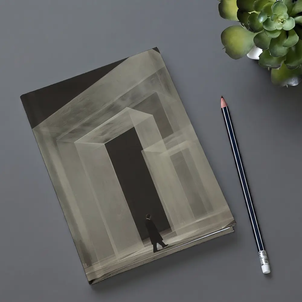 Man Walking Through Translucent Concrete Arch – Notebooks