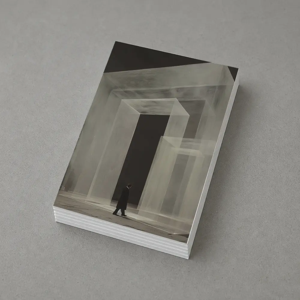 Man Walking Through Translucent Concrete Arch – Postcards