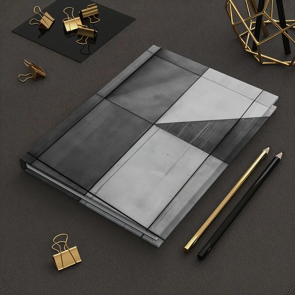 Concrete Geometric Grid Abstract Architecture Wall – Notebooks