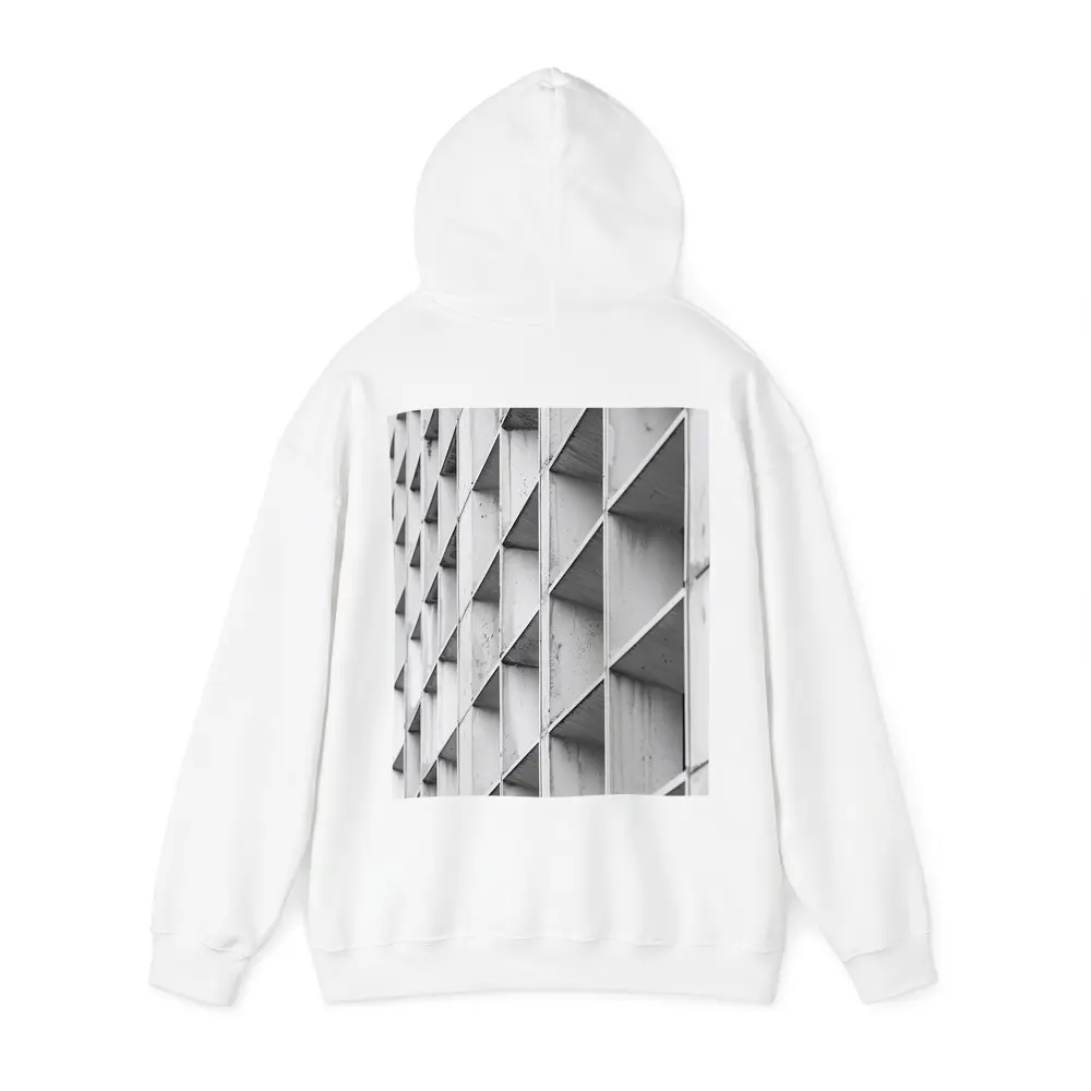 Concrete Building Facade Abstract Black White – Hoodies