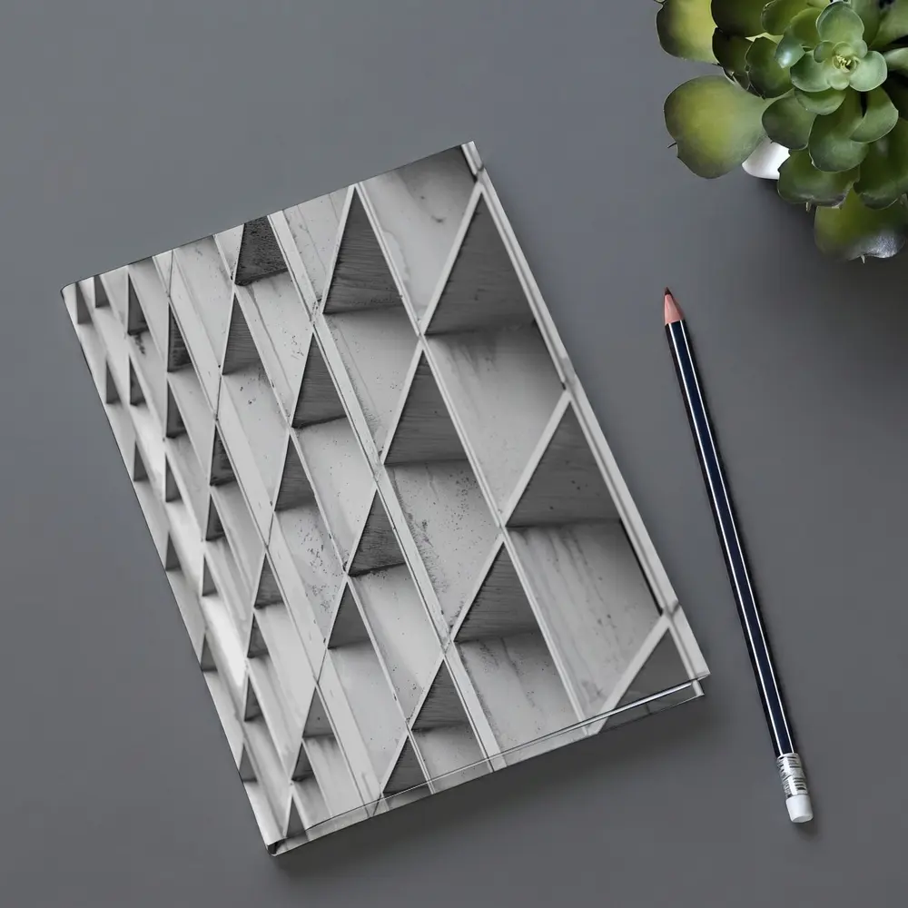 Concrete Building Facade Abstract Black White – Notebooks
