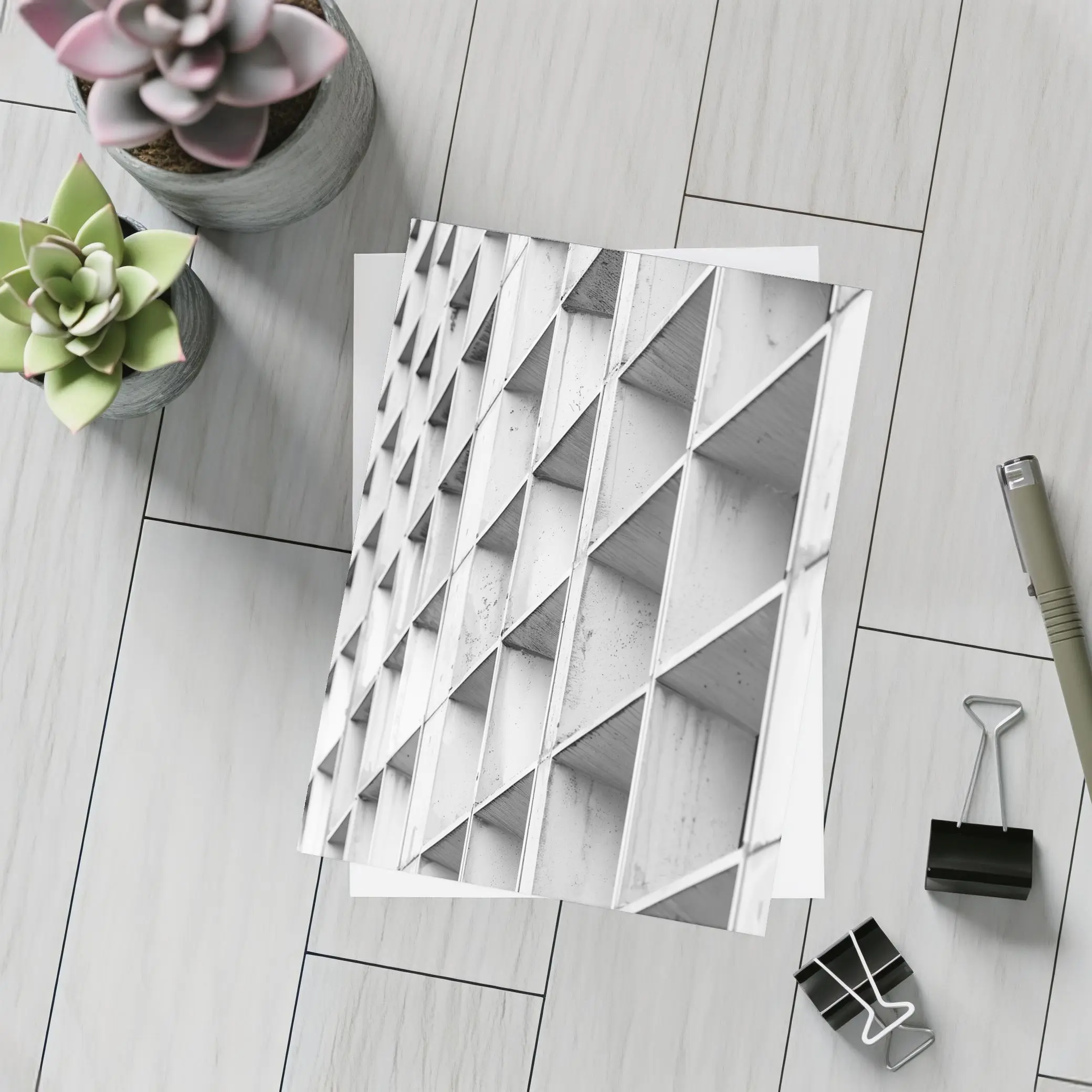 Concrete Building Facade Abstract Black White – Postcards