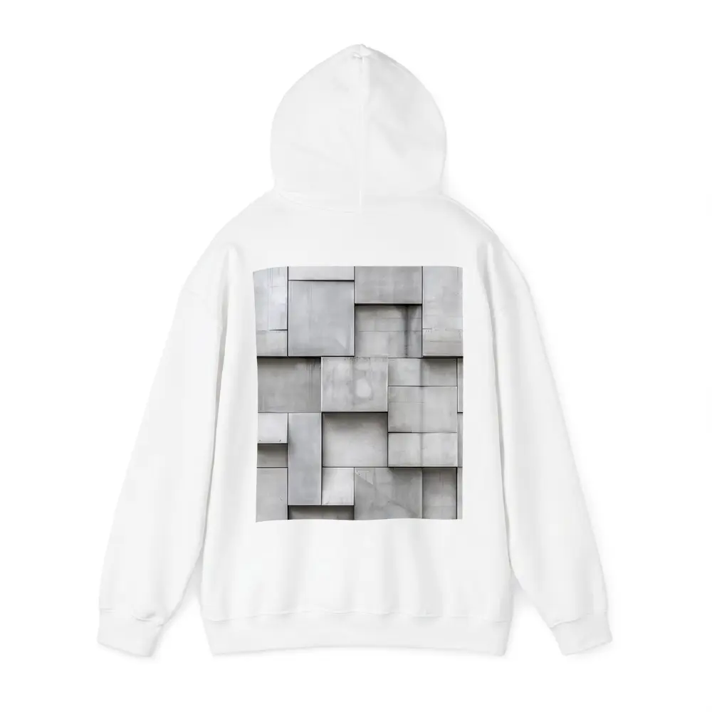 Gray Concrete Blocks Geometric Abstract Wall – Hoodies