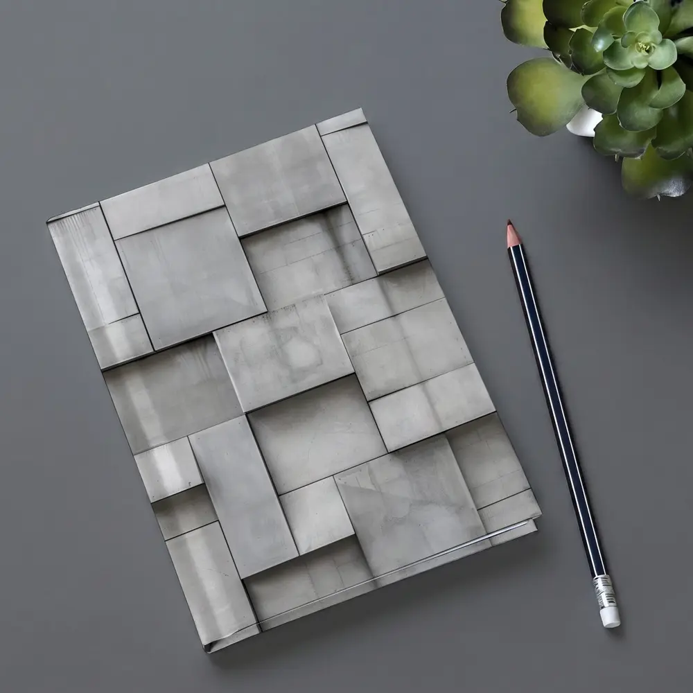 Gray Concrete Blocks Geometric Abstract Wall – Notebooks