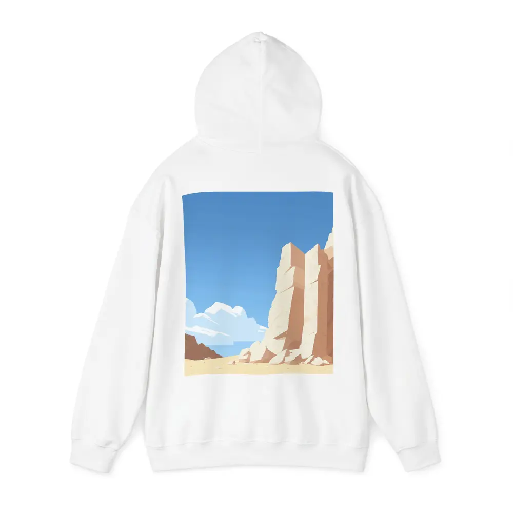 Flat Style Desert Canyon Rock Formation Art – Hoodies