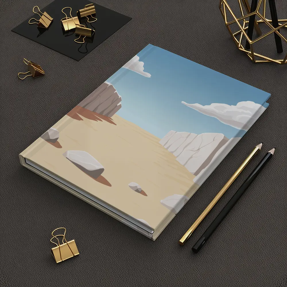 Desert Canyon Illustration With Blue Sky – Notebooks