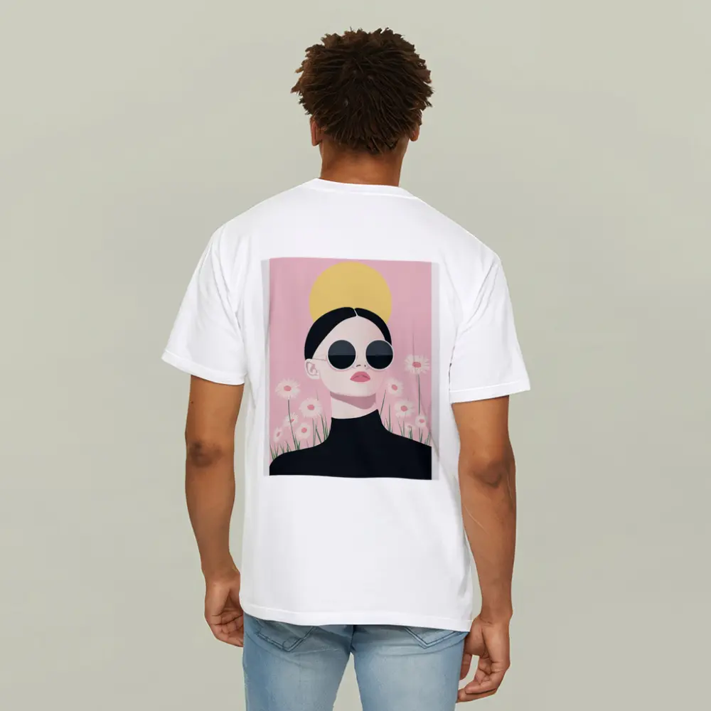 Woman Sunglasses Daisies Yellow Sun Pink – T-Shirts