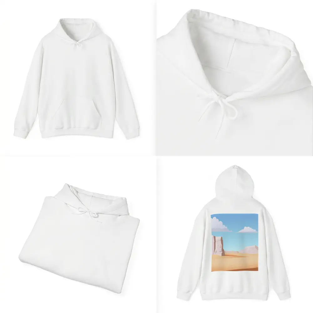Desert Canyon Flat Design Illustration Art – Hoodies