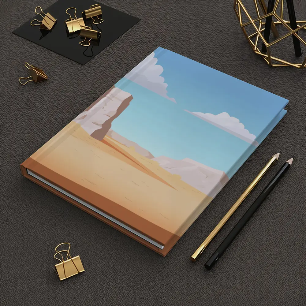 Desert Canyon Flat Design Illustration Art – Notebooks