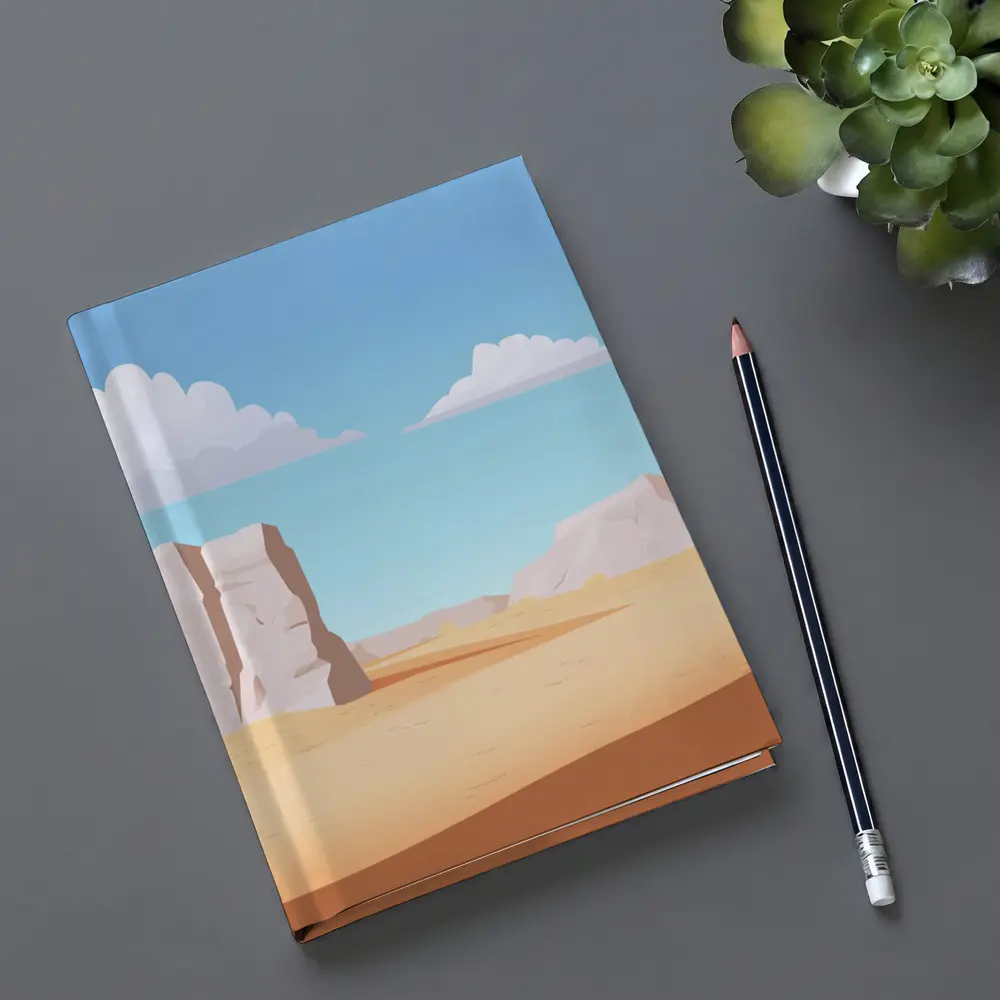 Desert Canyon Flat Design Illustration Art – Notebooks