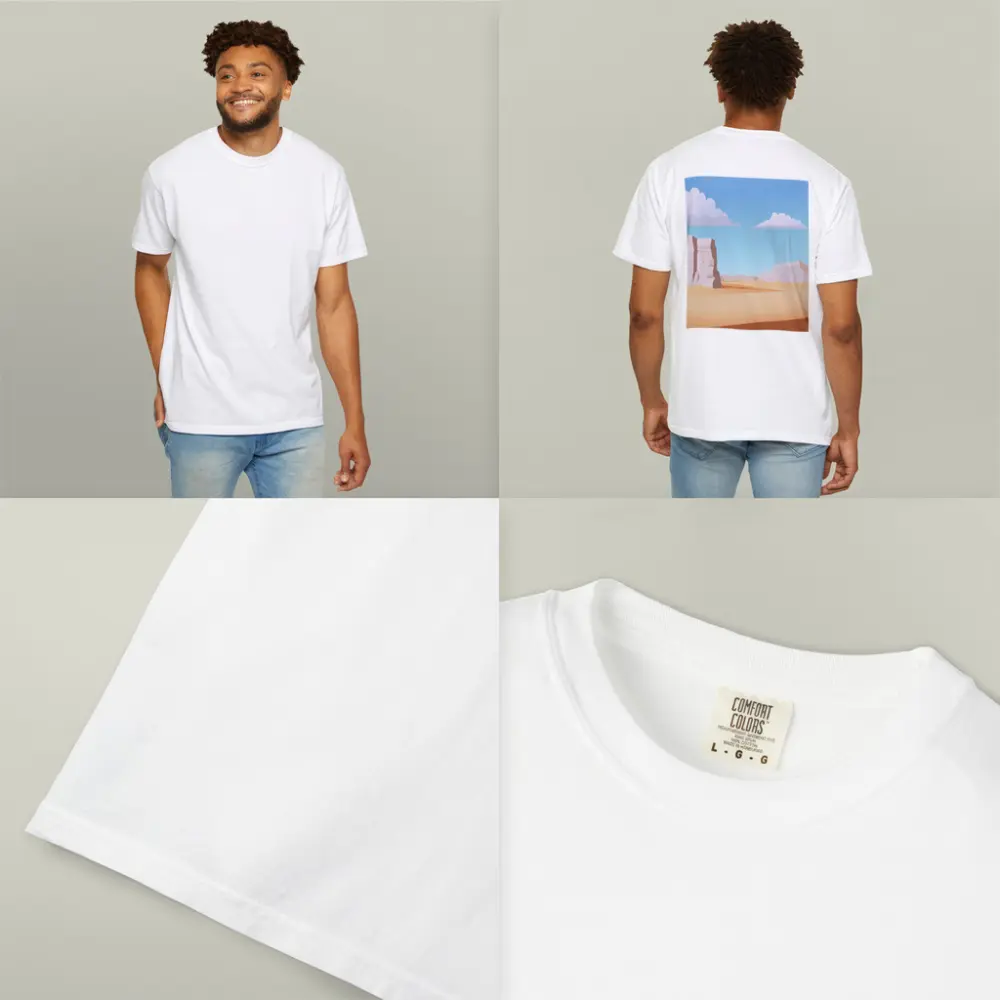 Desert Canyon Flat Design Illustration Art – T-Shirts