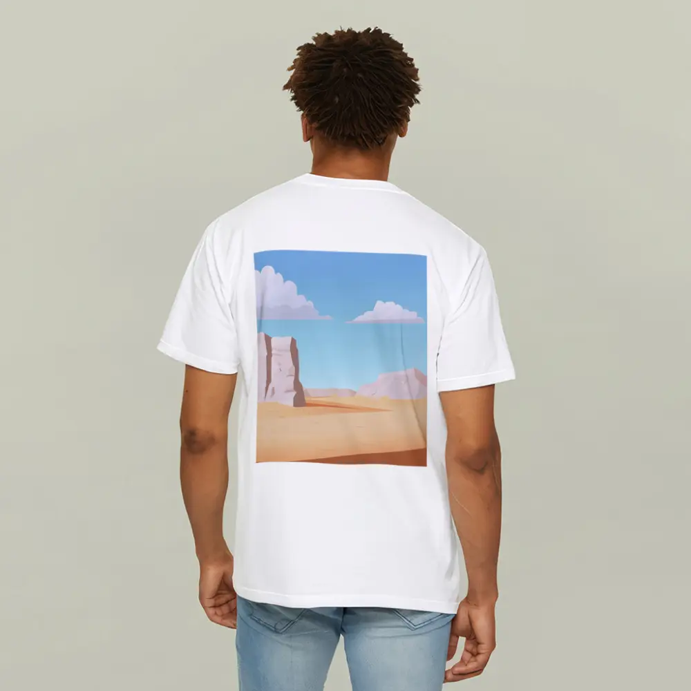 Desert Canyon Flat Design Illustration Art – T-Shirts