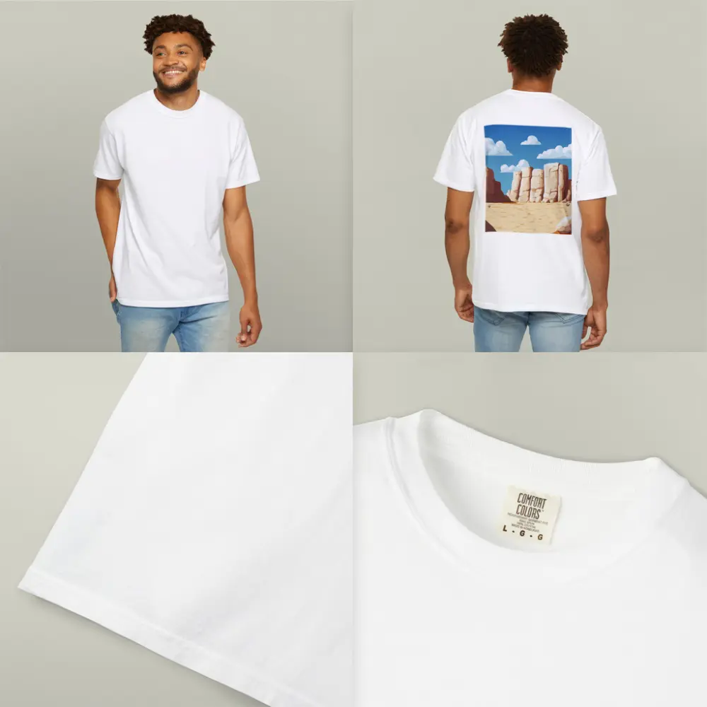 Desert Canyon Rocks Blue Sky Illustration – T-Shirts