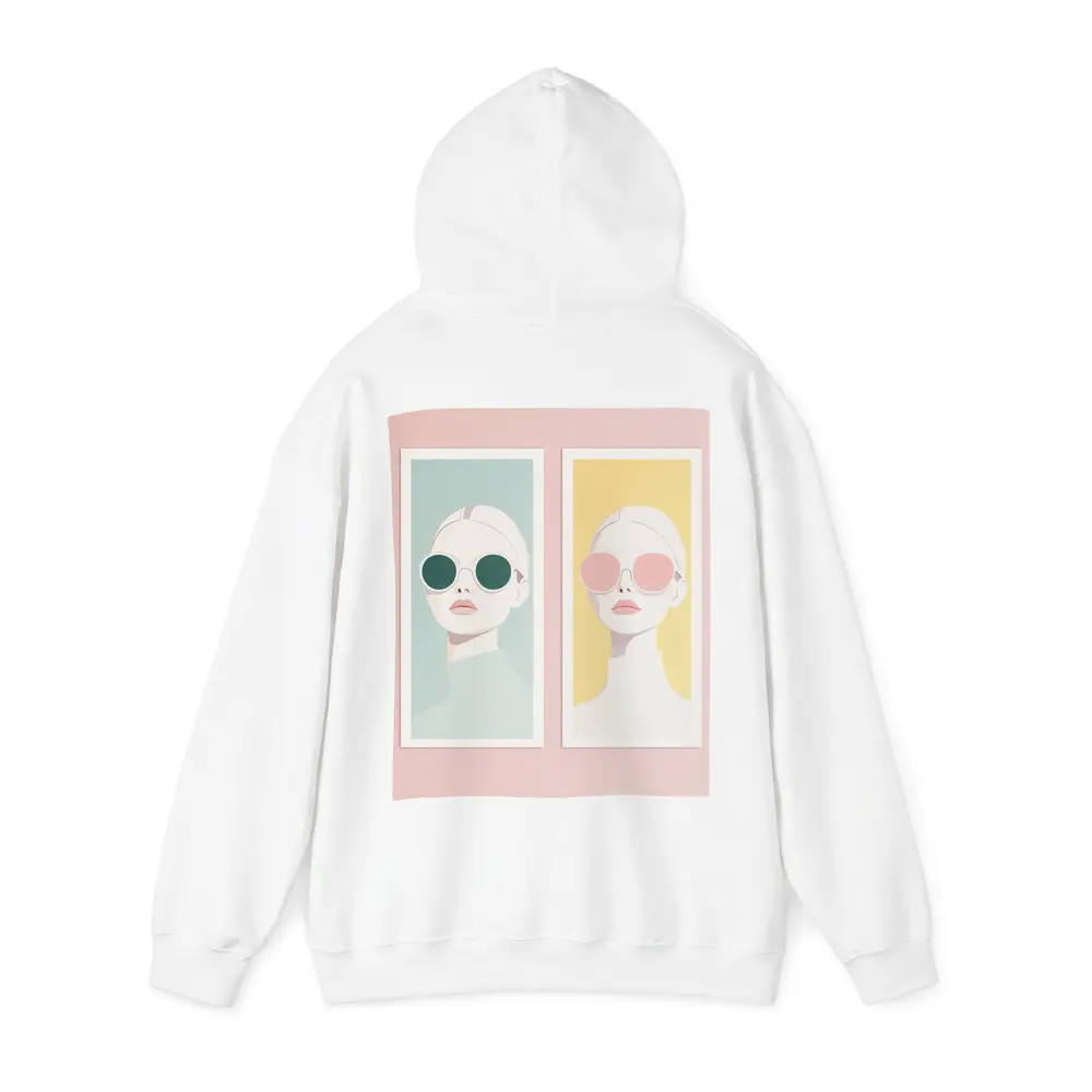 Minimalist Fashion Women Sunglasses Pastel Portrait – Hoodies