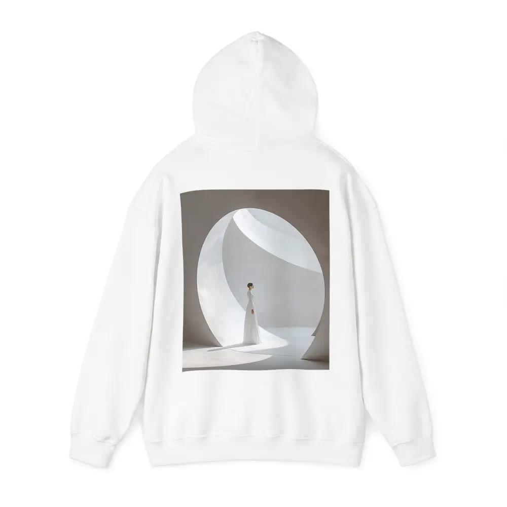 Woman in White Dress Circular Arch – Hoodies