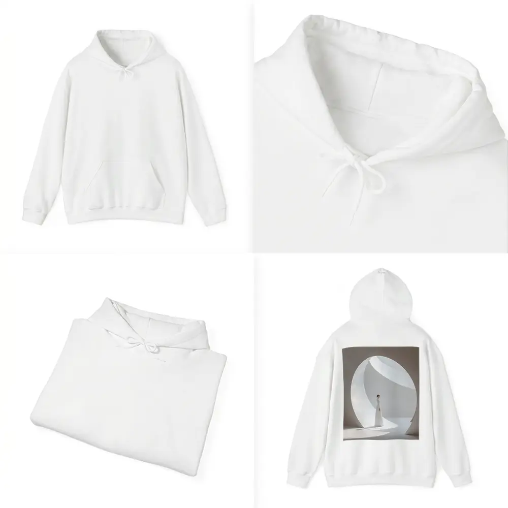 Woman in White Dress Circular Arch – Hoodies