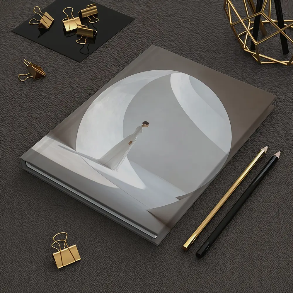 Woman in White Dress Circular Arch – Notebooks