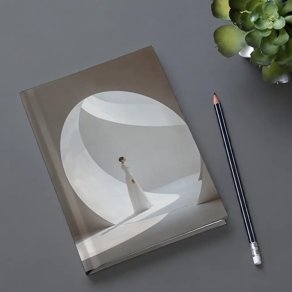Woman in White Dress Circular Arch – Notebooks