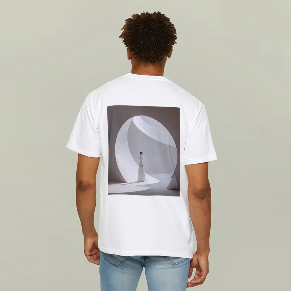 Woman in White Dress Circular Arch – T-Shirts