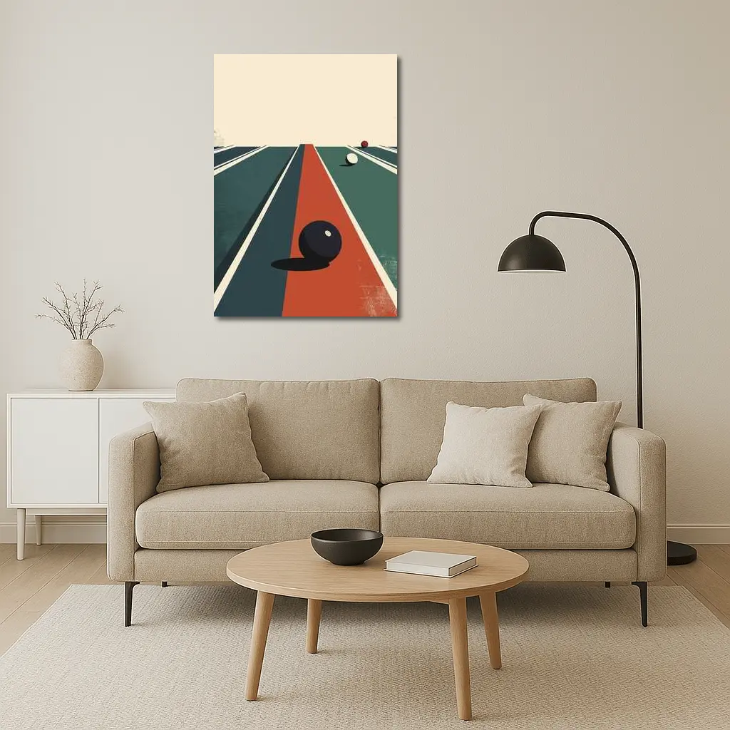 Retro Bowling Alley Minimalist Art Print – Wall Art