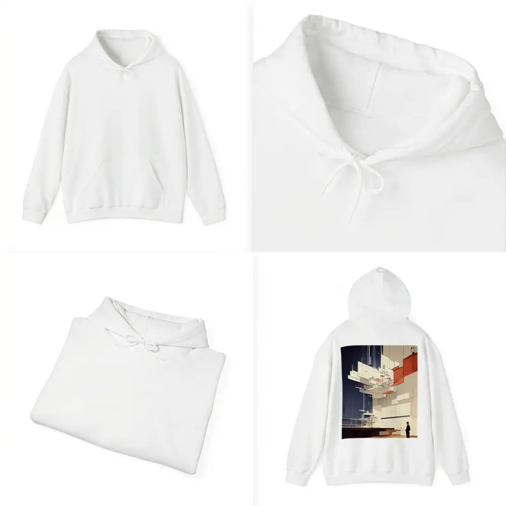 Modernist Interior Architecture Figure Geometric Art – Hoodies