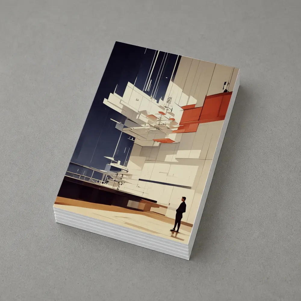 Modernist Interior Architecture Figure Geometric Art – Postcards