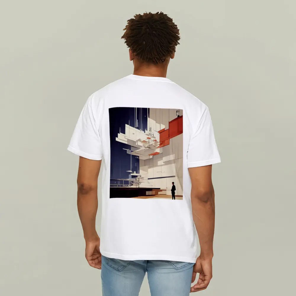 Modernist Interior Architecture Figure Geometric Art – T-Shirts
