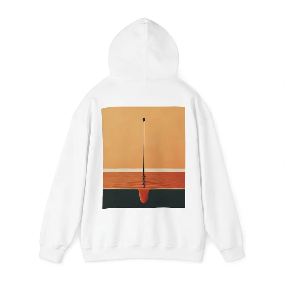 Minimalist Drop Falling Into Orange Pool – Hoodies