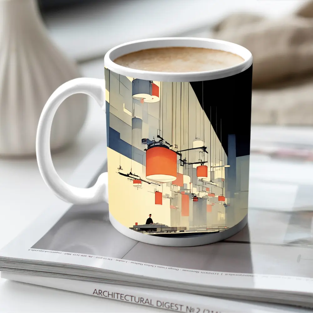 Industrial Interior Hanging Lamps Minimalist Art – Mugs