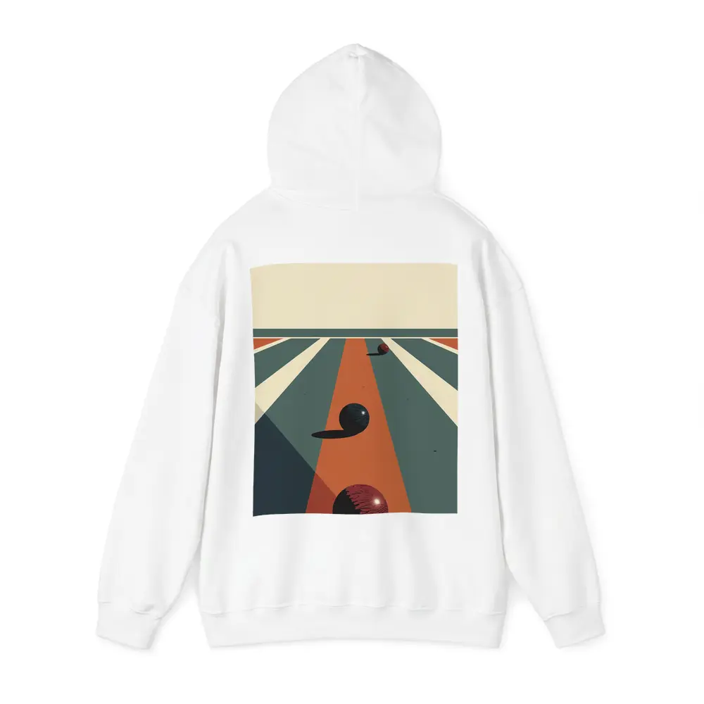 Retro Bowling Alley Geometric Minimalist Art – Hoodies
