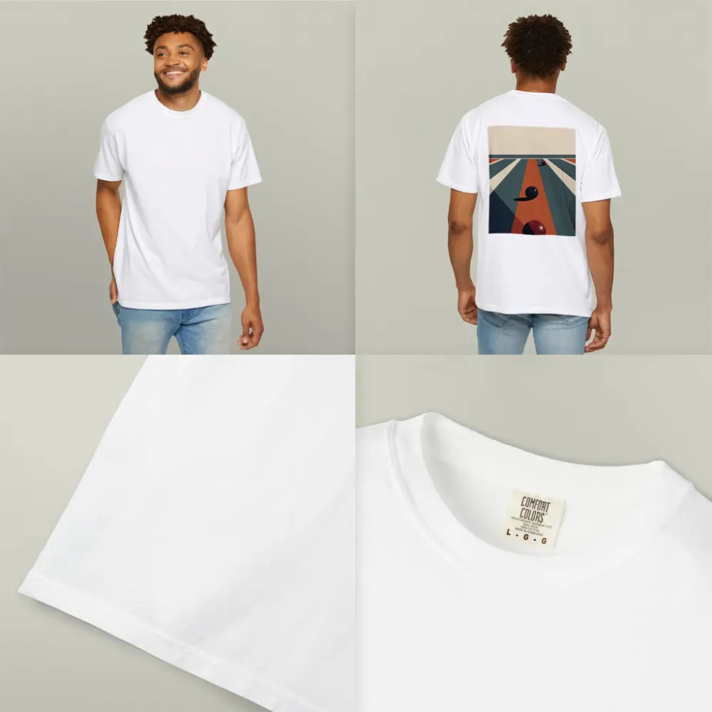 Retro Bowling Alley Geometric Minimalist Art – T-Shirts