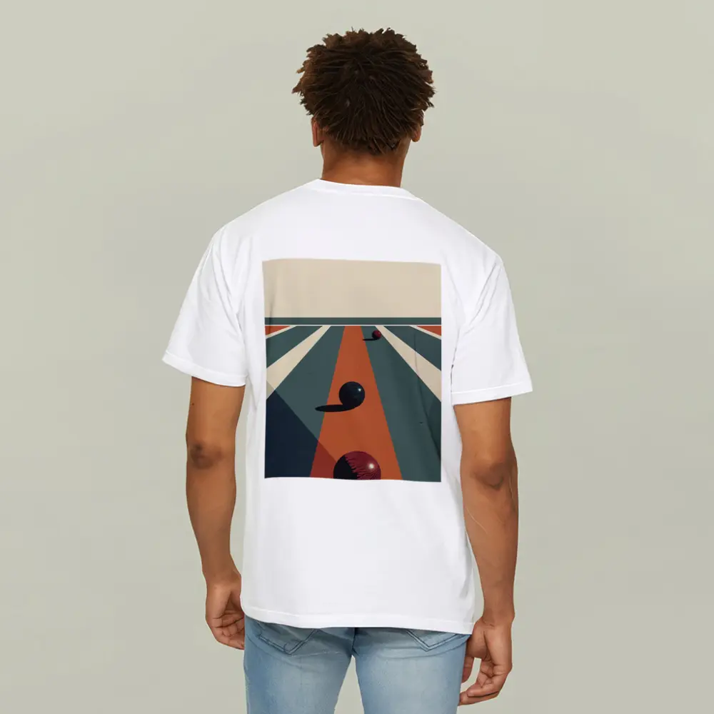 Retro Bowling Alley Geometric Minimalist Art – T-Shirts