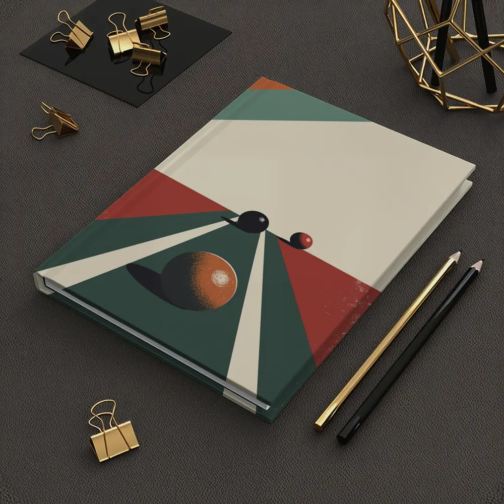 Retro Bocce Balls Minimalist Geometric Art – Notebooks