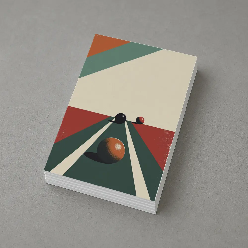 Retro Bocce Balls Minimalist Geometric Art – Postcards