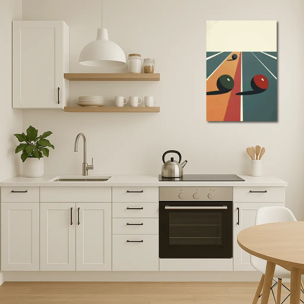 Retro Lawn Bowls Sport Minimal Art – Wall Art