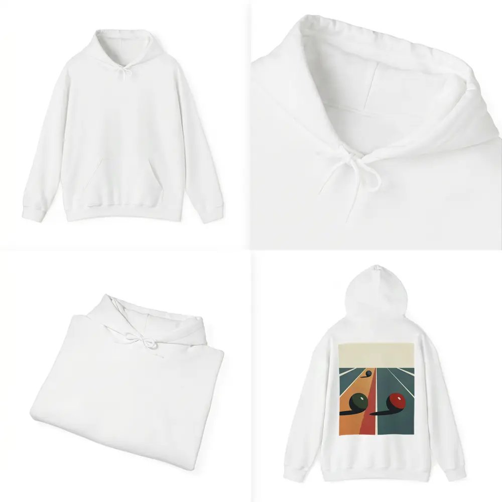 Retro Lawn Bowls Sport Minimal Art – Hoodies