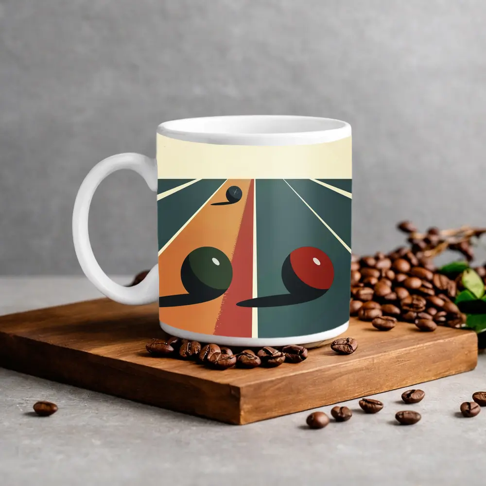 Retro Lawn Bowls Sport Minimal Art – Mugs