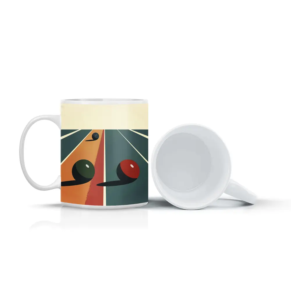 Retro Lawn Bowls Sport Minimal Art – Mugs