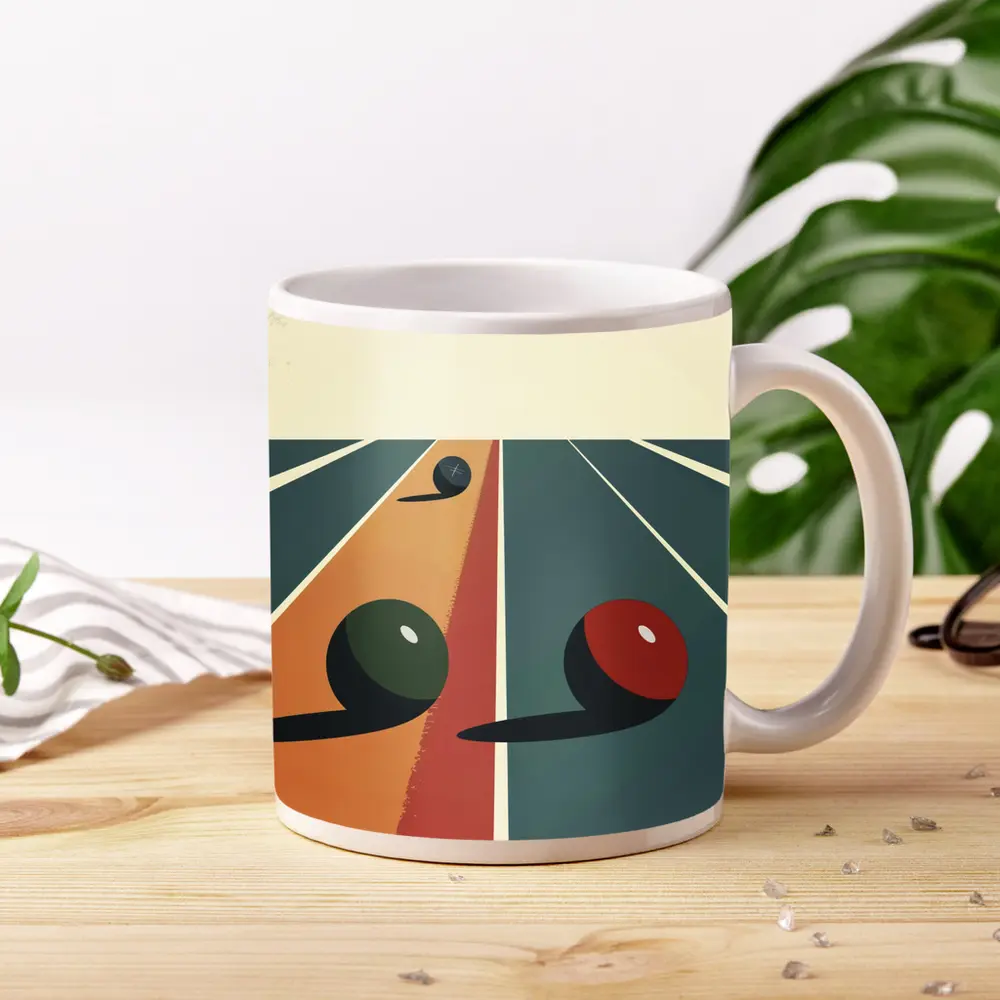 Retro Lawn Bowls Sport Minimal Art – Mugs