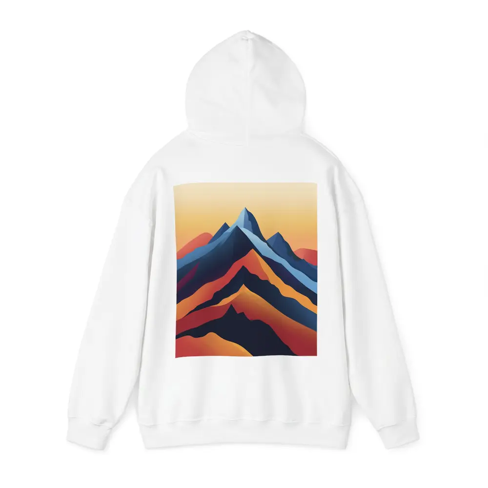 Abstract Mountain Peaks Warm Sunset Sky – Hoodies