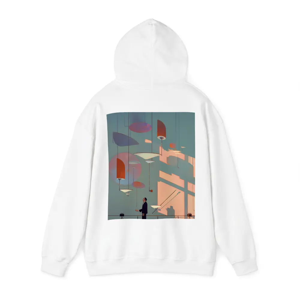 Man Gazing At Geometric Shapes Mid Century Gallery – Hoodies