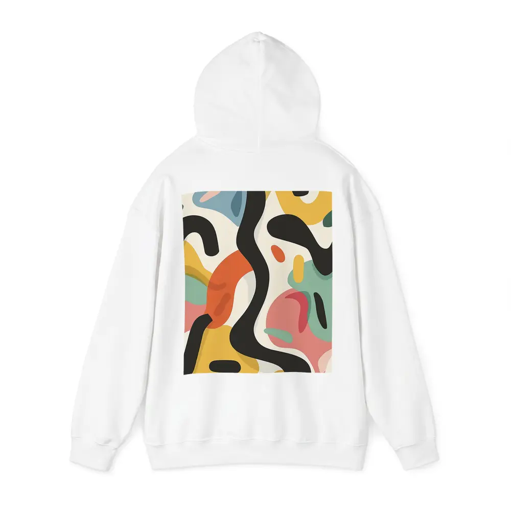 Abstract Colorful Organic Shapes Cream Background – Hoodies